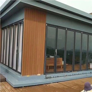 Składane szklane drzwi