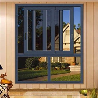 Szare aluminiowe okna